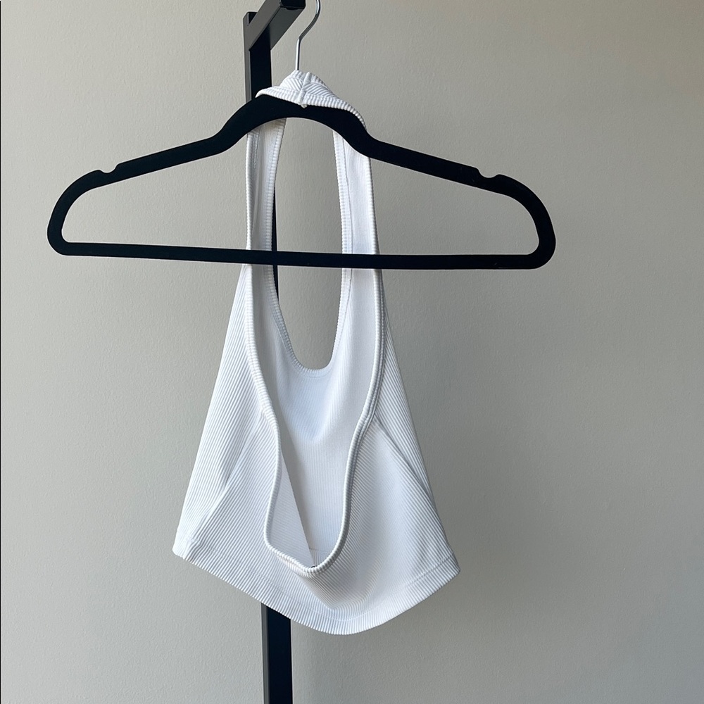 H&M White Ribbed Crop Top - Picture 2 of 2